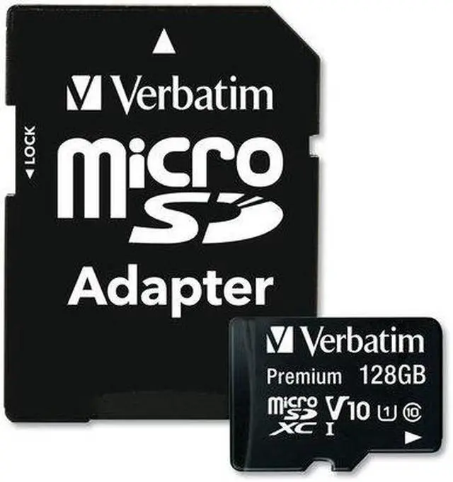 Alt view image 14 of 20 - Verbatim 128GB Premium microSDXC Memory Card with Adapter, UHS-I Class 10 - TAA Compliant - Class 10/UHS-I (U1) - 45 MB/s Read1 Pack