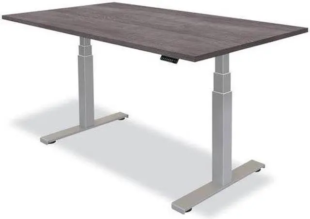 Alt view image 11 of 16 - Fellowes - 9650001 - Fellowes High Pressure Laminate Desktop Gray Ash - 48x24 - Gray Ash Rectangle, High Pressure