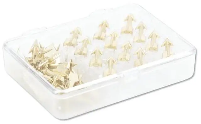 Alt view image 5 of 5 - Fashion Push Pins, Steel, Gold, 3/8", 36/Pack 3083U0624