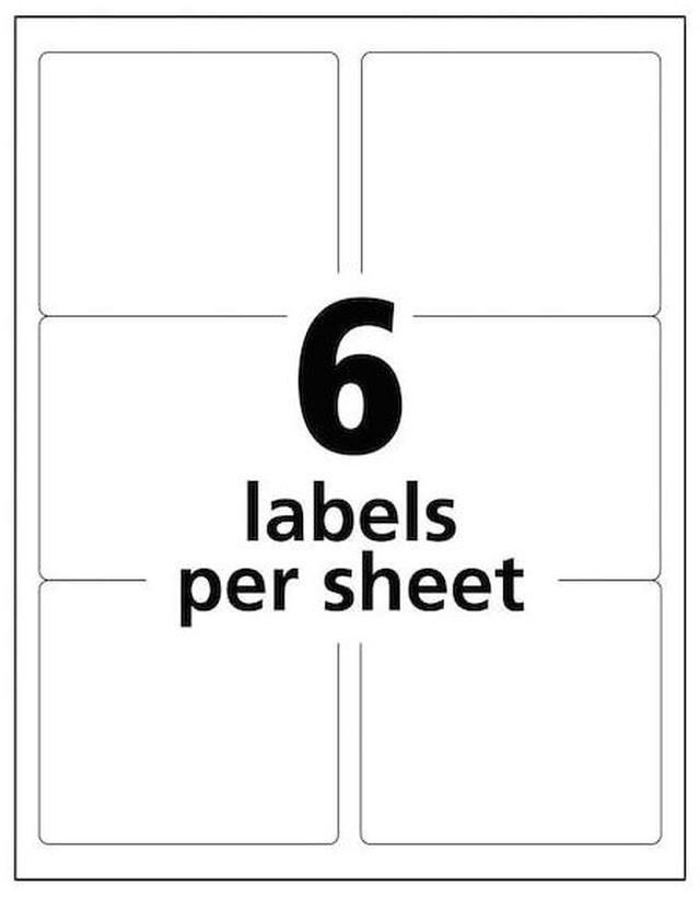Alt view image 12 of 12 - Avery White Shipping Labels Laser/Inkjet 3 1/3 x 4 White 1500/Box 95940
