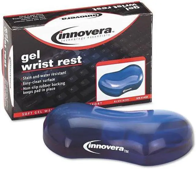 Alt view image 11 of 12 - Innovera Gel Mouse Wrist Rest Blue 51432