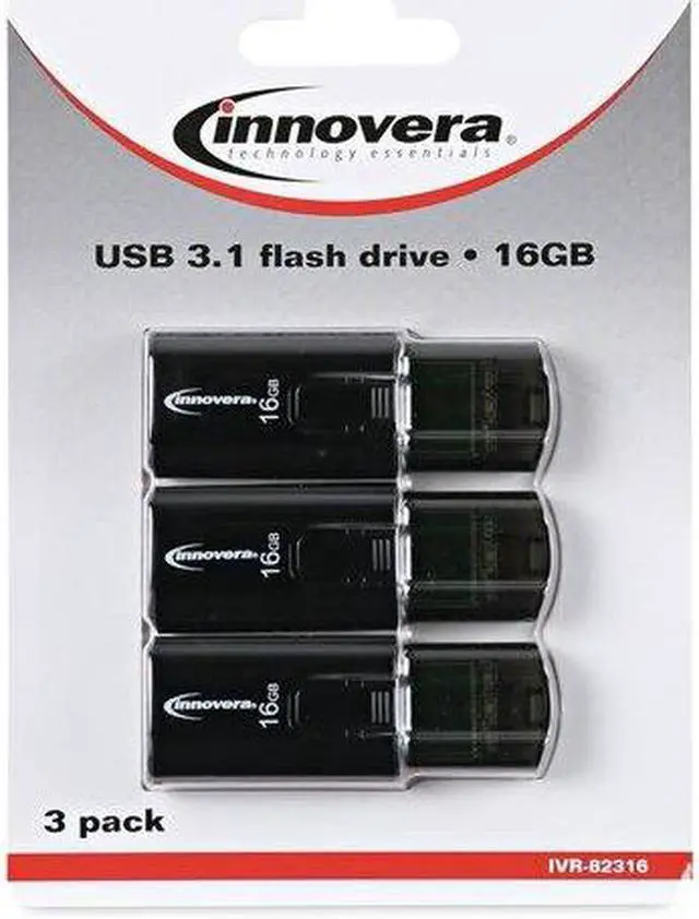 Alt view image 12 of 20 - Innovera USB 3.0 Flash Drive 16 GB 3/Pack 82316