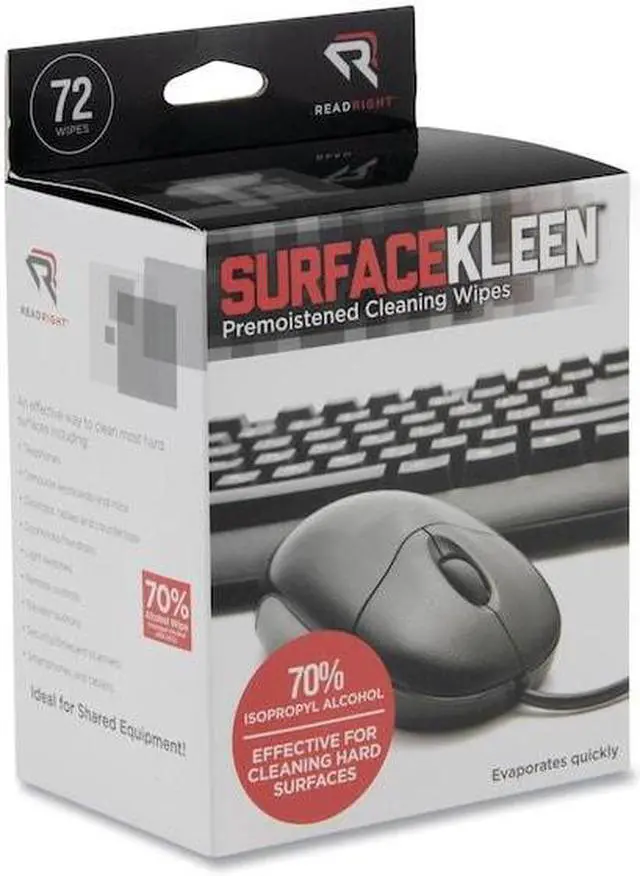 Alt view image 14 of 17 - Read Right Wipes,Surfacekleen, 72/Bx RR15109