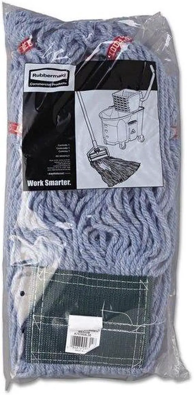 Alt view image 7 of 7 - Rubbermaid Side Gate Synthetic String Mop Head, Blue FGA25206BL00