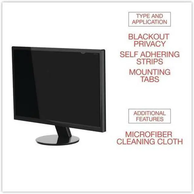 Alt view image 19 of 20 - Innovera IVRBLF201W Blackout Privacy Monitor Filter for 20.1 Widescreen LCD, 16:10
