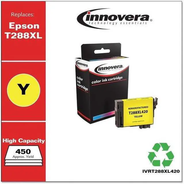 Alt view image 4 of 8 - Innovera Yellow High-Yield Ink Replacement for Epson T288XL IVRT288XL420