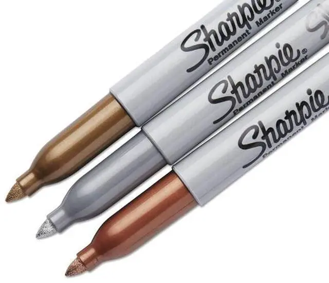 Alt view image 6 of 9 - Sharpie 2003900 Metallic Permanent Markers, Fine Point, Gold/Silver/Bronze, 36/PacK
