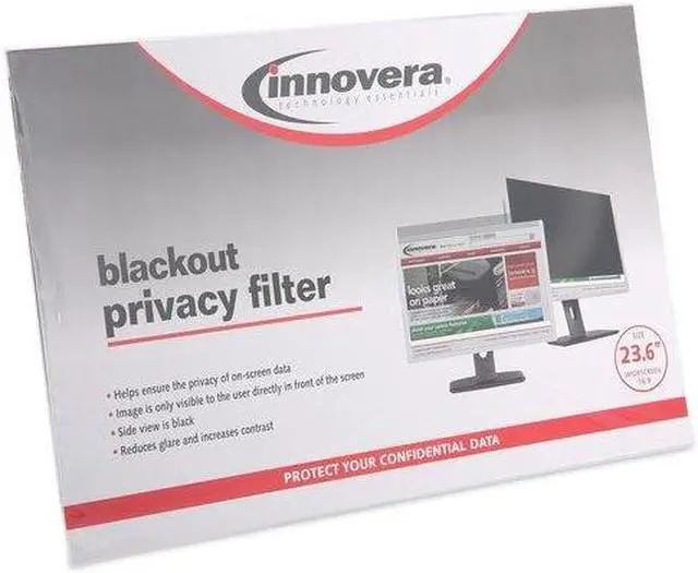 Alt view image 15 of 20 - Innovera IVRBLF236W Blackout Privacy Monitor Filter for 23.6 Widescreen LCD, 16:9