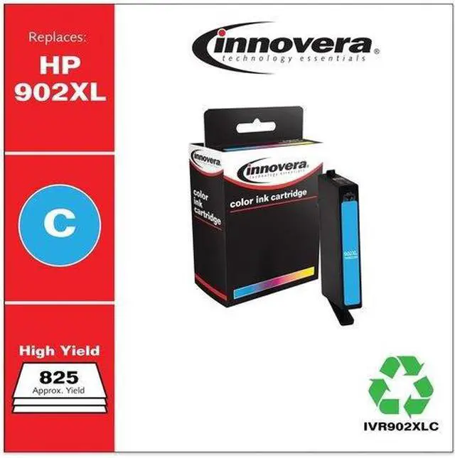 Alt view image 16 of 20 - Innovera Compatible Cyan High Yield Ink Cartridge (Alternative for HP 902XL/T6M02AN)