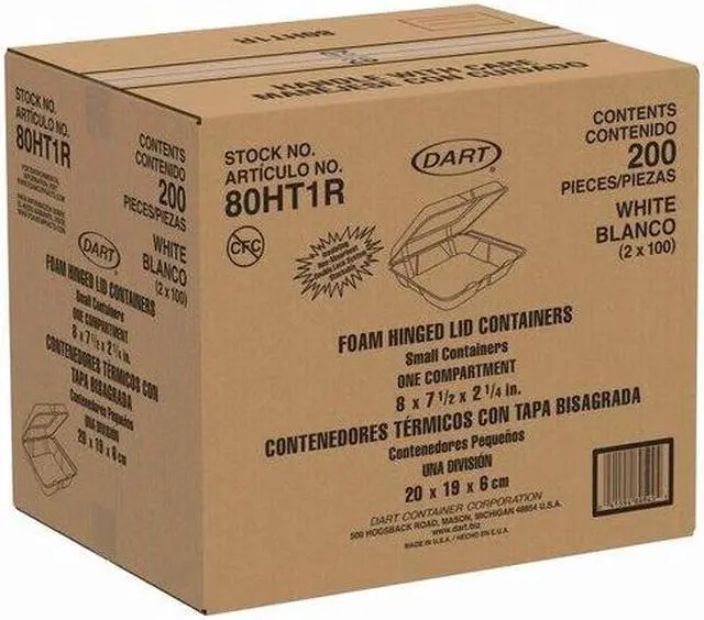 Alt view image 5 of 6 - Small Single Compartment Foam Tray Hinged 8"x7.5"x2.25" 80HT1 200CS