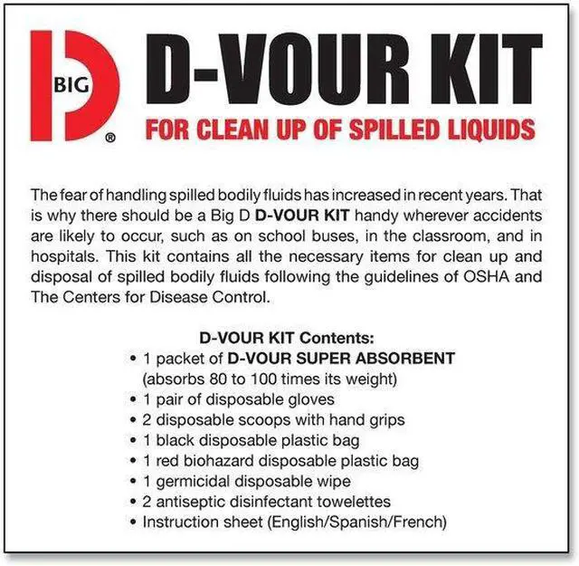 Alt view image 4 of 5 - BIG D 169 Clean Up Kit, Follows OSHA Guidelines