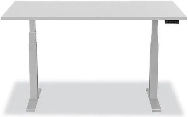 Alt view image 6 of 12 - Fellowes - 9649401 - Fellowes High Pressure Laminate Desktop Gray - 48x24 - Gray Rectangle, High Pressure Laminate (HPL)