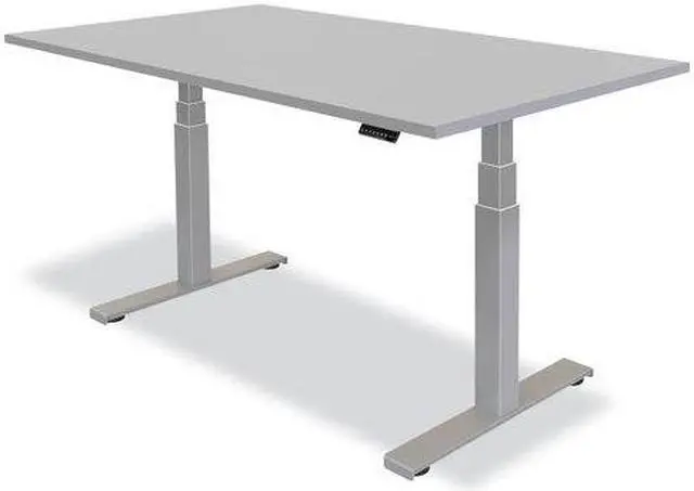Alt view image 7 of 12 - Fellowes - 9649401 - Fellowes High Pressure Laminate Desktop Gray - 48x24 - Gray Rectangle, High Pressure Laminate (HPL)