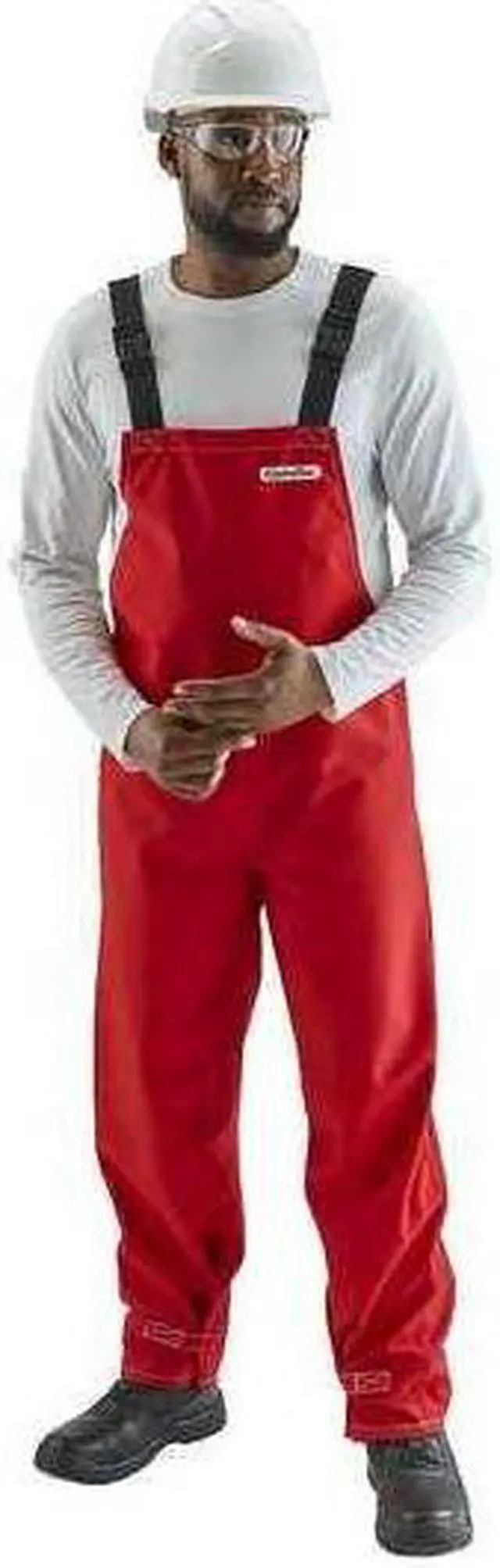 Alt view image 2 of 2 - ANSELL 66-662 66-662 Alphatec Breathable Red Poly Bibbed Overall, Polyester, 31