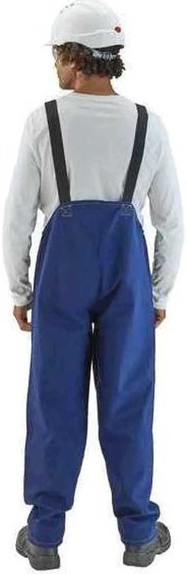 Alt view image 2 of 3 - ANSELL 66-672 Alphatec Breathable Blue Bibbed Poly Overall, Nomex, 31 in
