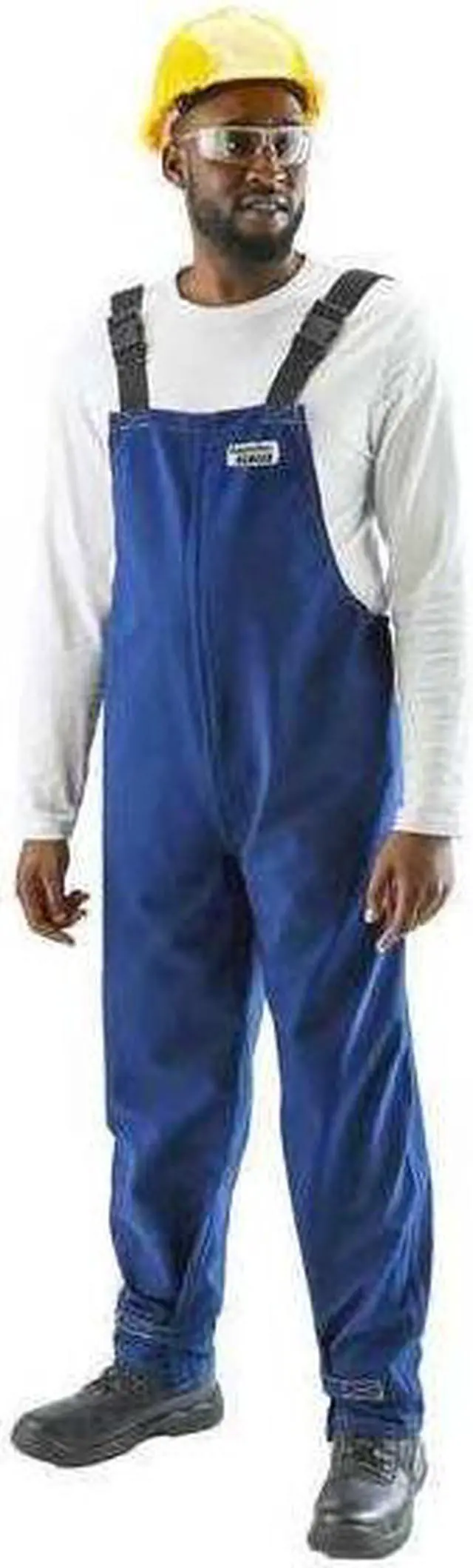 Alt view image 3 of 3 - ANSELL 66-672 Alphatec Breathable Blue Bibbed Poly Overall, Nomex, 31 in