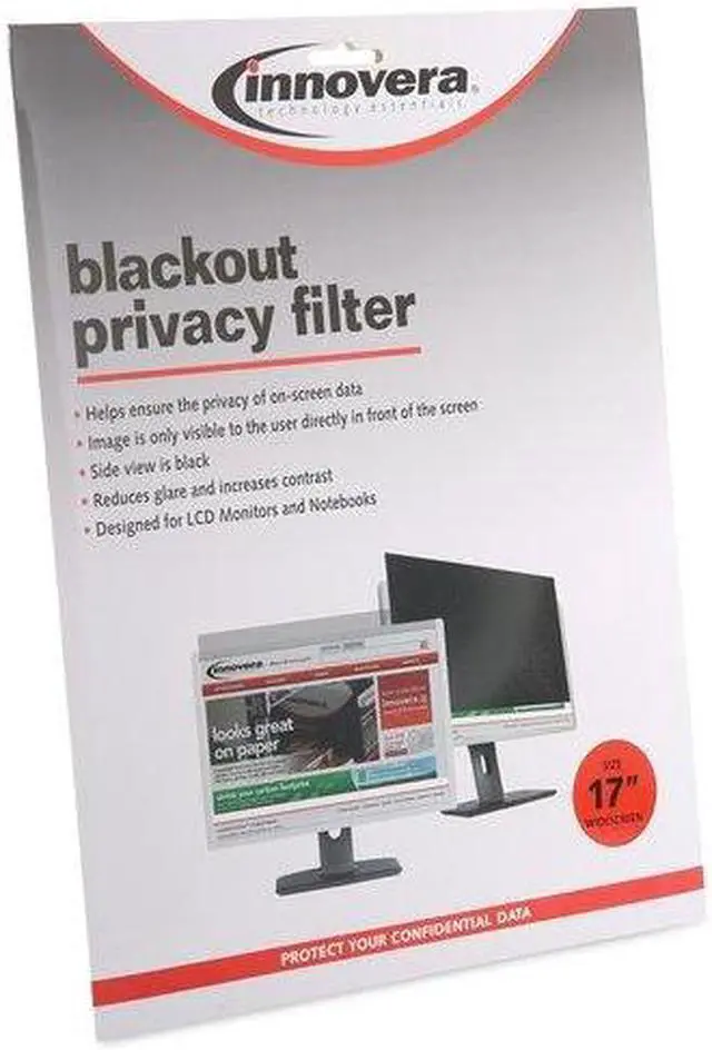 Alt view image 7 of 17 - Black-Out Privacy Filter For 17" Widescreen Notebook/Lcd
