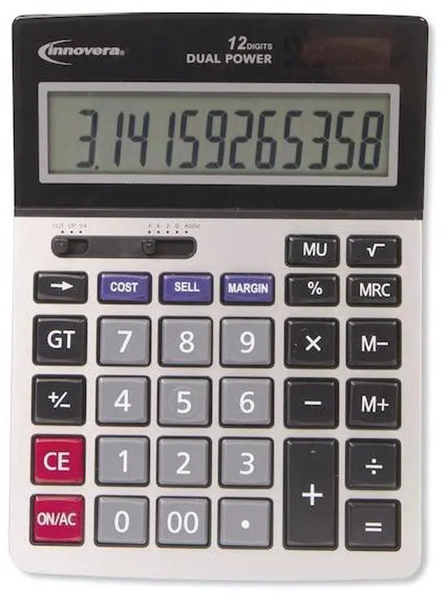 Alt view image 7 of 11 - Innovera 15968 Minidesk Calculator - IVR15968