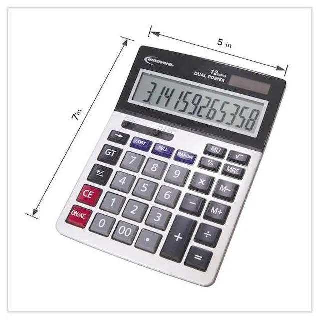 Alt view image 9 of 11 - Innovera 15968 Minidesk Calculator - IVR15968