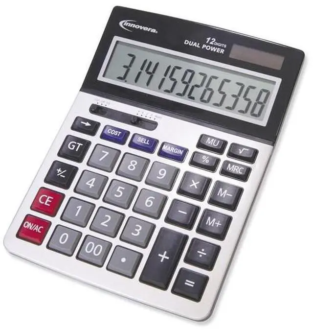 Alt view image 10 of 11 - Innovera 15968 Minidesk Calculator - IVR15968
