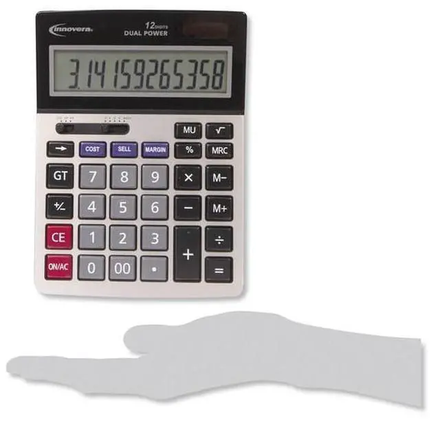 Alt view image 11 of 11 - Innovera 15968 Minidesk Calculator - IVR15968