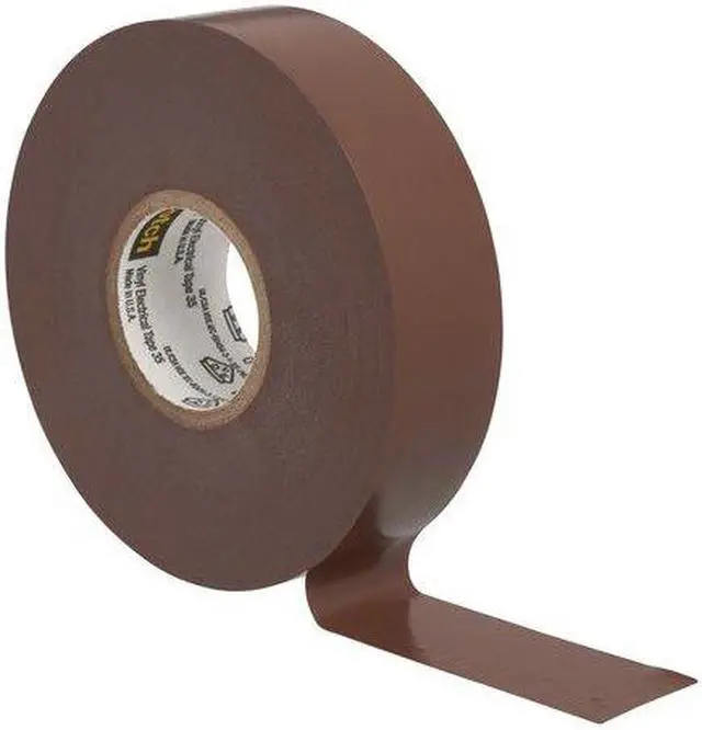 Alt view image 7 of 8 - Electrical Tape, 3/4 x 66 ft, 7 mil, Brown 35 3/4X66 BROWN