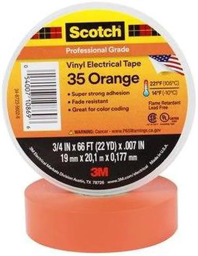Alt view image 3 of 8 - Scotch Electrical Tape   35 3/4X66 ORNGE