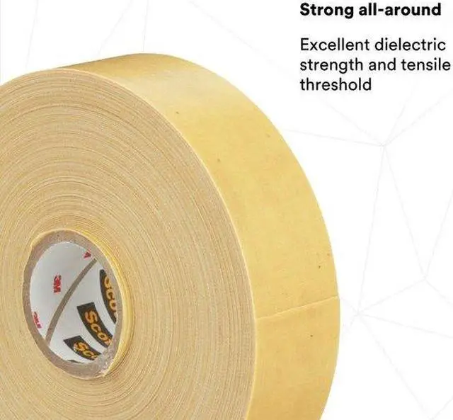 Alt view image 8 of 8 - 3M 2520-3/4X36YD Varnished Cotton Cambric Electrical Tape 2520, Scotch, 3/4 in