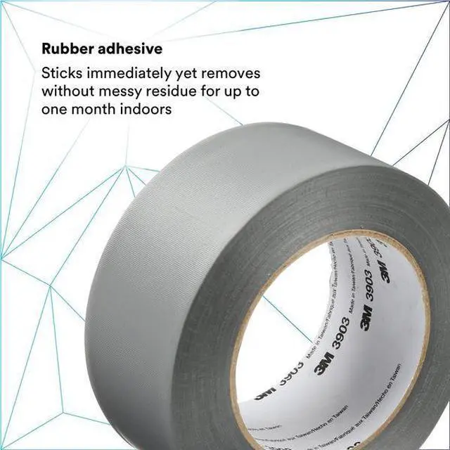 Alt view image 2 of 7 - 3M 3903 Duct Tape, Gray, 50 yd L, 2 in W