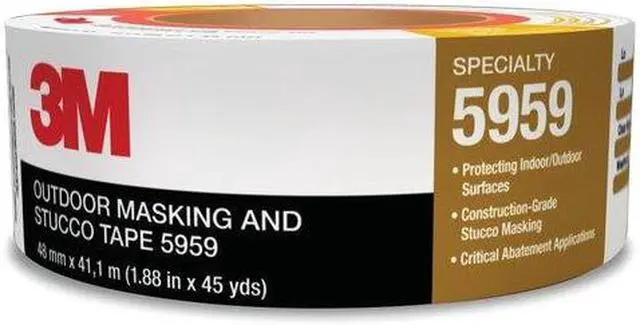 Alt view image 3 of 5 - 3M 5959 Painter's Tape, 48 mm W x 41 1/10 m L, 12 mil Thick, Red, Rubber