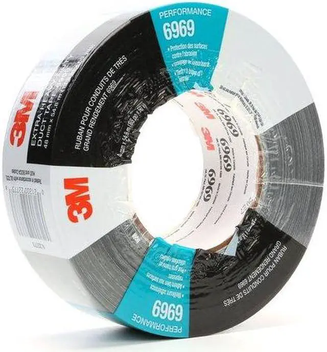 Alt view image 7 of 7 - 3M 6969 Duct Tape,2 In x 60 yd,10.5 mil,Black