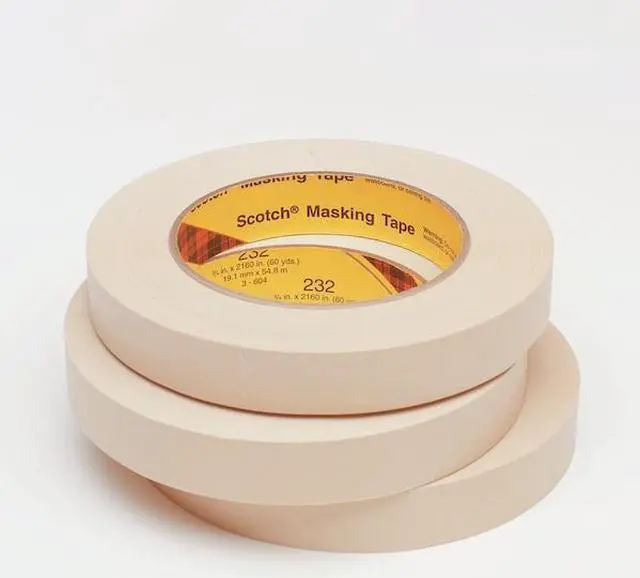 Alt view image 15 of 15 - Scotch High-Performance Masking Tape 232, 3" Core, 12 Mm X 55 M, Tan 23212