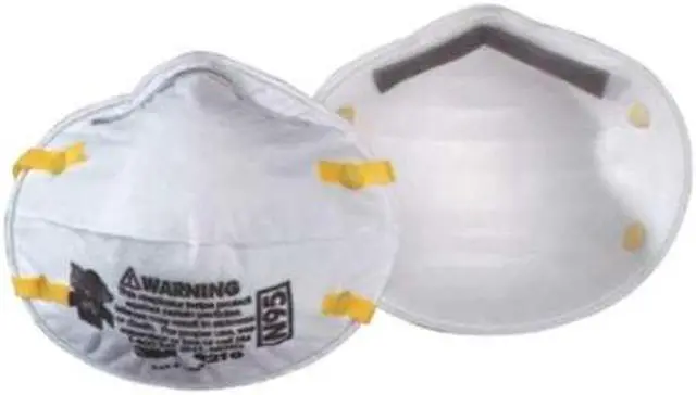 Alt view image 3 of 7 - N95 Particulate Respirator, Half Facepiece, Small, Fixed Strap