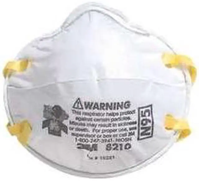 Alt view image 5 of 7 - N95 Particulate Respirator, Half Facepiece, Small, Fixed Strap