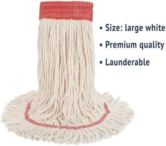 Alt view image 17 of 20 - Boardwalk Super Loop Wet Mop Head Cotton/Synthetic Large Size White 12/Carton