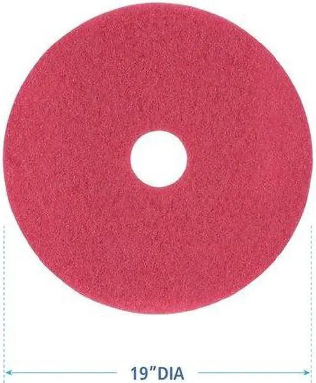 Alt view image 10 of 14 - Boardwalk Floor Buffing Pad 19" Diameter Red 5/Carton 4019RED