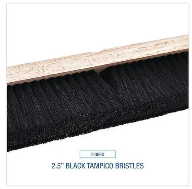 Alt view image 12 of 18 - Boardwalk Floor Brush Head 2 1/2" Black Tampico Fiber 18" 20218
