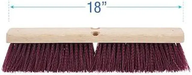 Alt view image 12 of 18 - Boardwalk Floor Brush Head 18" Wide Maroon Heavy Duty Polypropylene Bristles