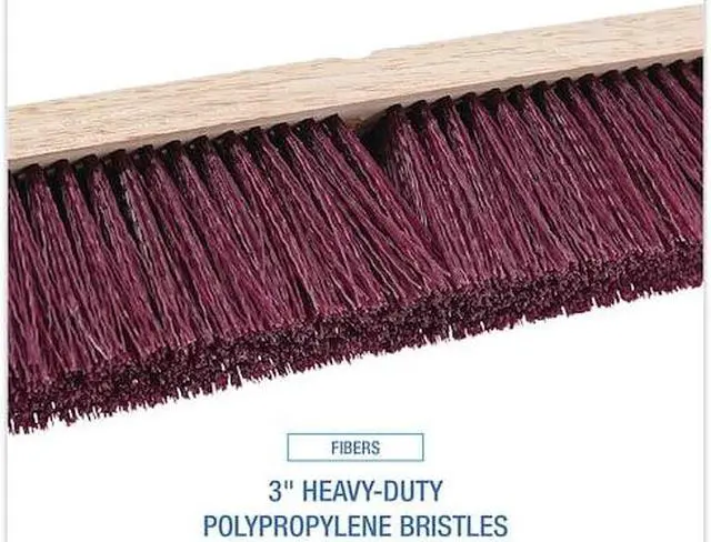 Alt view image 14 of 18 - Boardwalk Floor Brush Head 18" Wide Maroon Heavy Duty Polypropylene Bristles