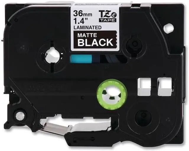 Alt view image 16 of 20 - Brother P-touch TZe-M365 Label Maker Tape 1.42"W White on Matte Black TZEM365