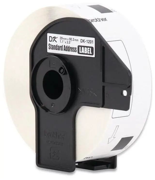 Alt view image 11 of 13 - Brother Genuine DK1201 DieCut Standard Rolled Address Labels for QL Printers 3Pk