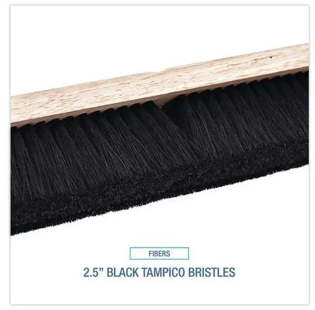Alt view image 13 of 20 - Boardwalk Floor Brush Head 2 1/2" Black Tampico Fiber 36" 20236