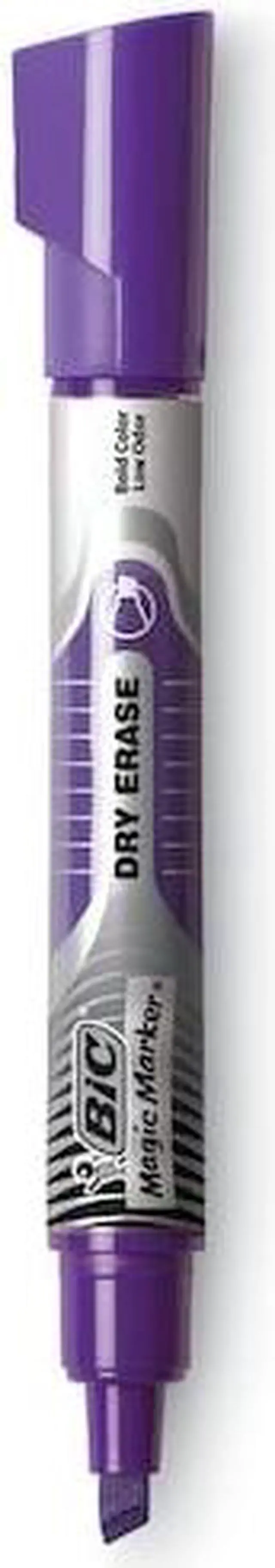 Alt view image 12 of 13 - BIC GELITP241-AST Low Odor And Bold Writing Dry Erase Marker, Chisel Tip, Assorted, 24/Pack