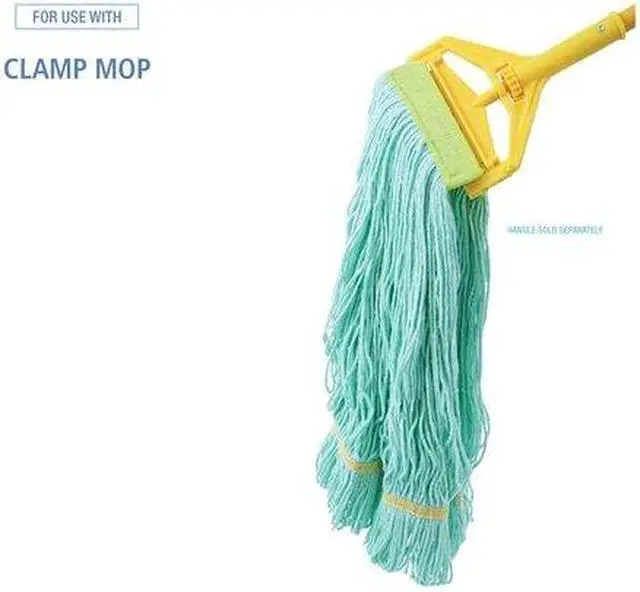 Alt view image 9 of 20 - EcoMop Looped-End Mop Head, Recycled Fibers, Medium Size, Green 1200MEA