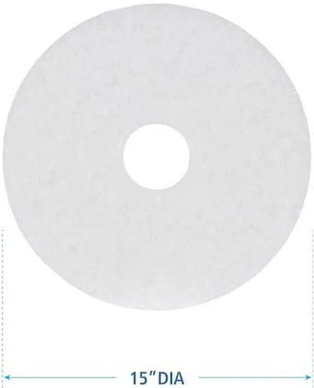 Alt view image 4 of 8 - Boardwalk Standard Polishing Floor Pads 15" Diameter White 5/Carton 4015WHI