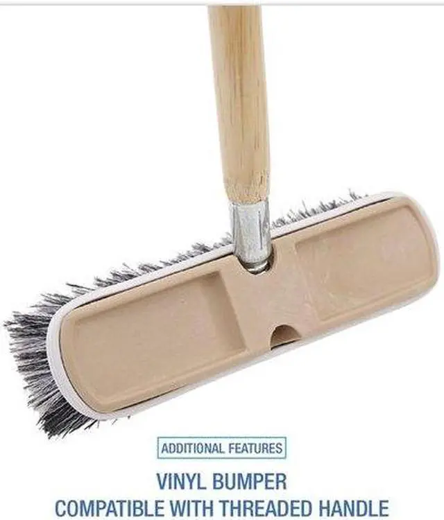 Alt view image 6 of 12 - Boardwalk BWK8410 Polystyrene Vehicle Brush w/Vinyl Bumper, 2.5" Bristles, 10" Brush