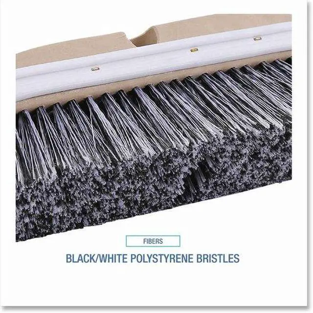Alt view image 7 of 12 - Boardwalk BWK8410 Polystyrene Vehicle Brush w/Vinyl Bumper, 2.5" Bristles, 10" Brush