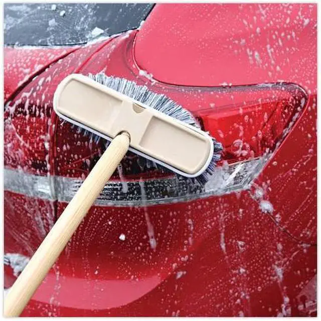 Alt view image 8 of 12 - Boardwalk BWK8410 Polystyrene Vehicle Brush w/Vinyl Bumper, 2.5" Bristles, 10" Brush