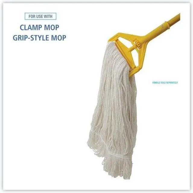 Alt view image 11 of 20 - Boardwalk Pro Loop Web/Tailband Wet Mop Head Rayon 24oz White 424REA