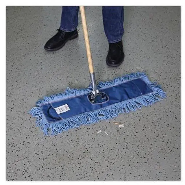 Alt view image 12 of 18 - Boardwalk Mop Head Dust Looped-End Cotton/Synthetic Fibers 18 x 5 Blue 1118